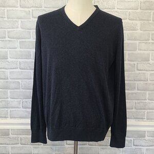 Banana Republic Luxury Silk Cotton Cashmere Sweater NEW Black Mens L Old Money